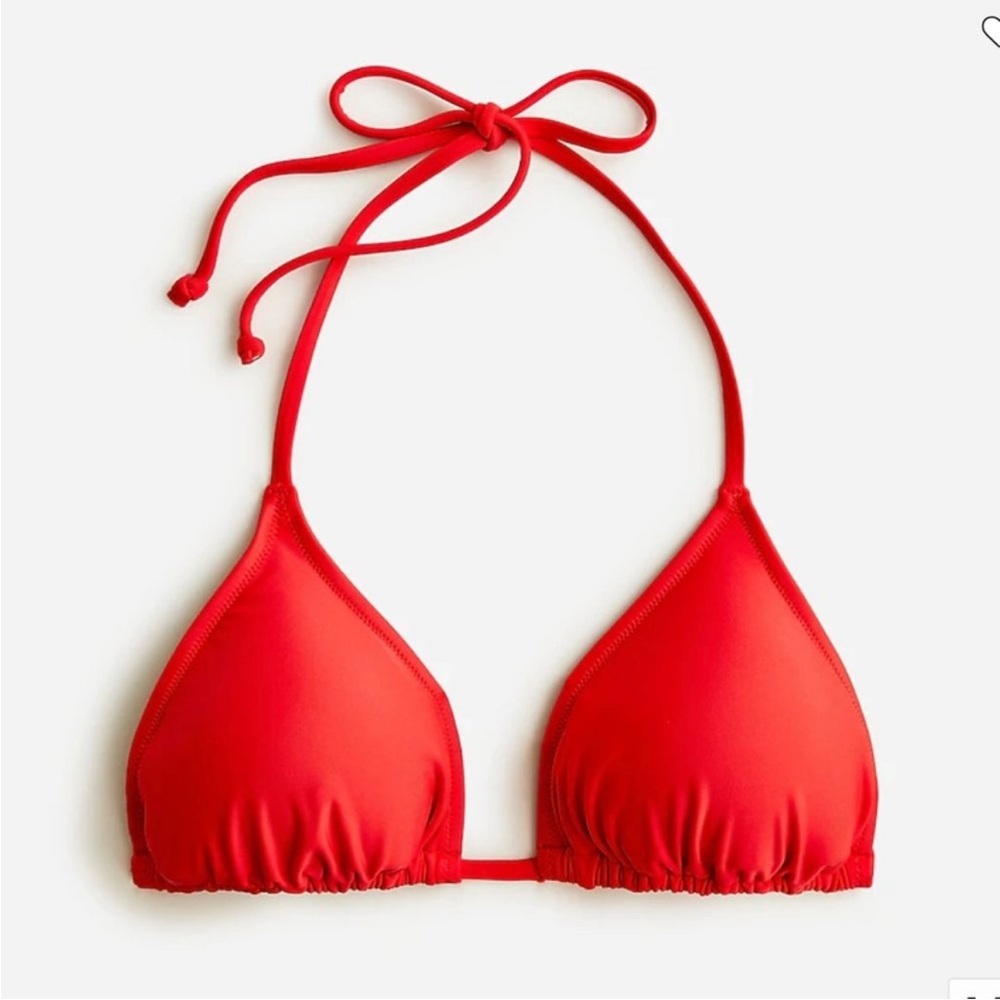 NWT J.Crew Red Perfect String Bikini Top - Picture 4 of 7